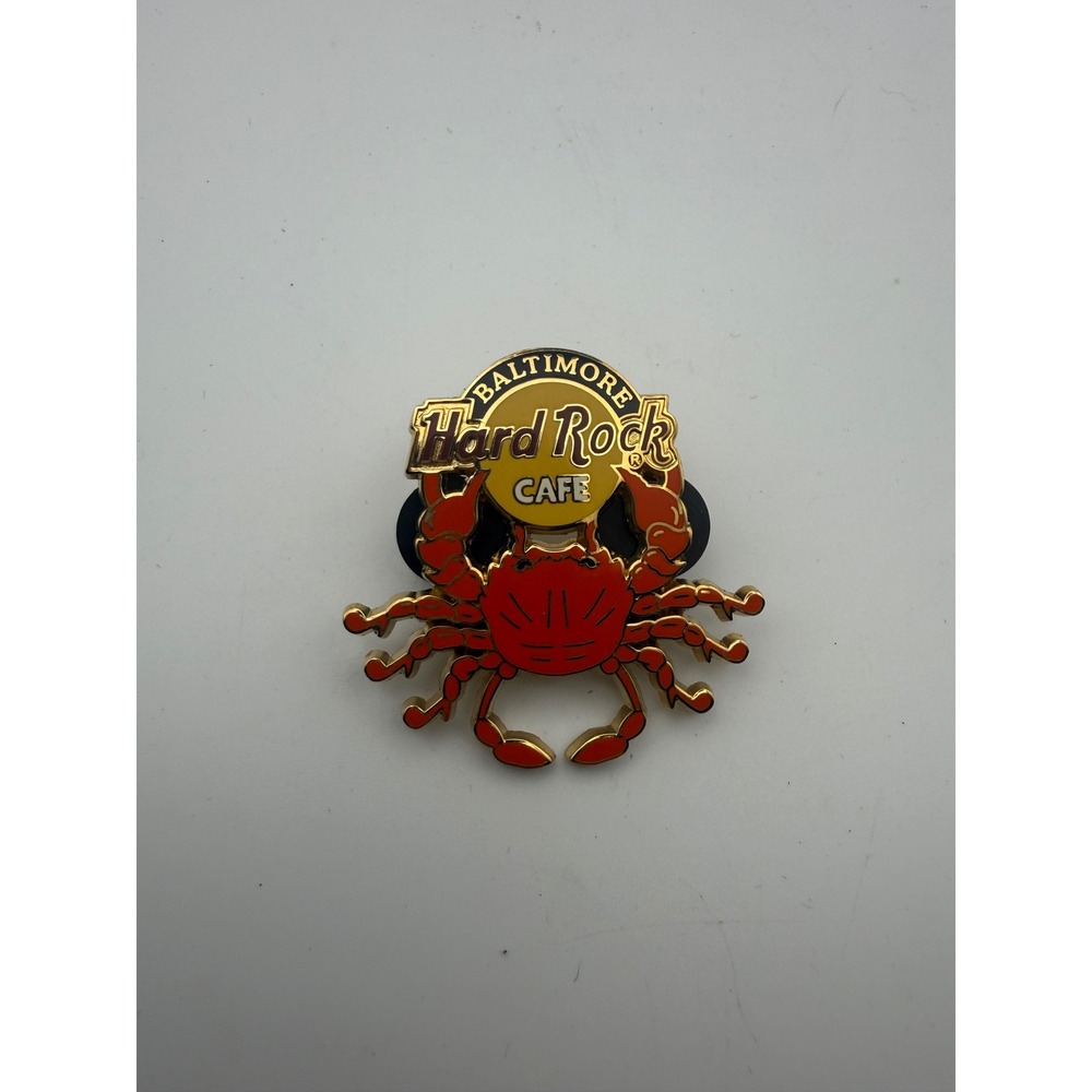 Hard Rock Cafe Baltimore Red Crab Enamel Pin Collectible Souvenir Pincraft Gold